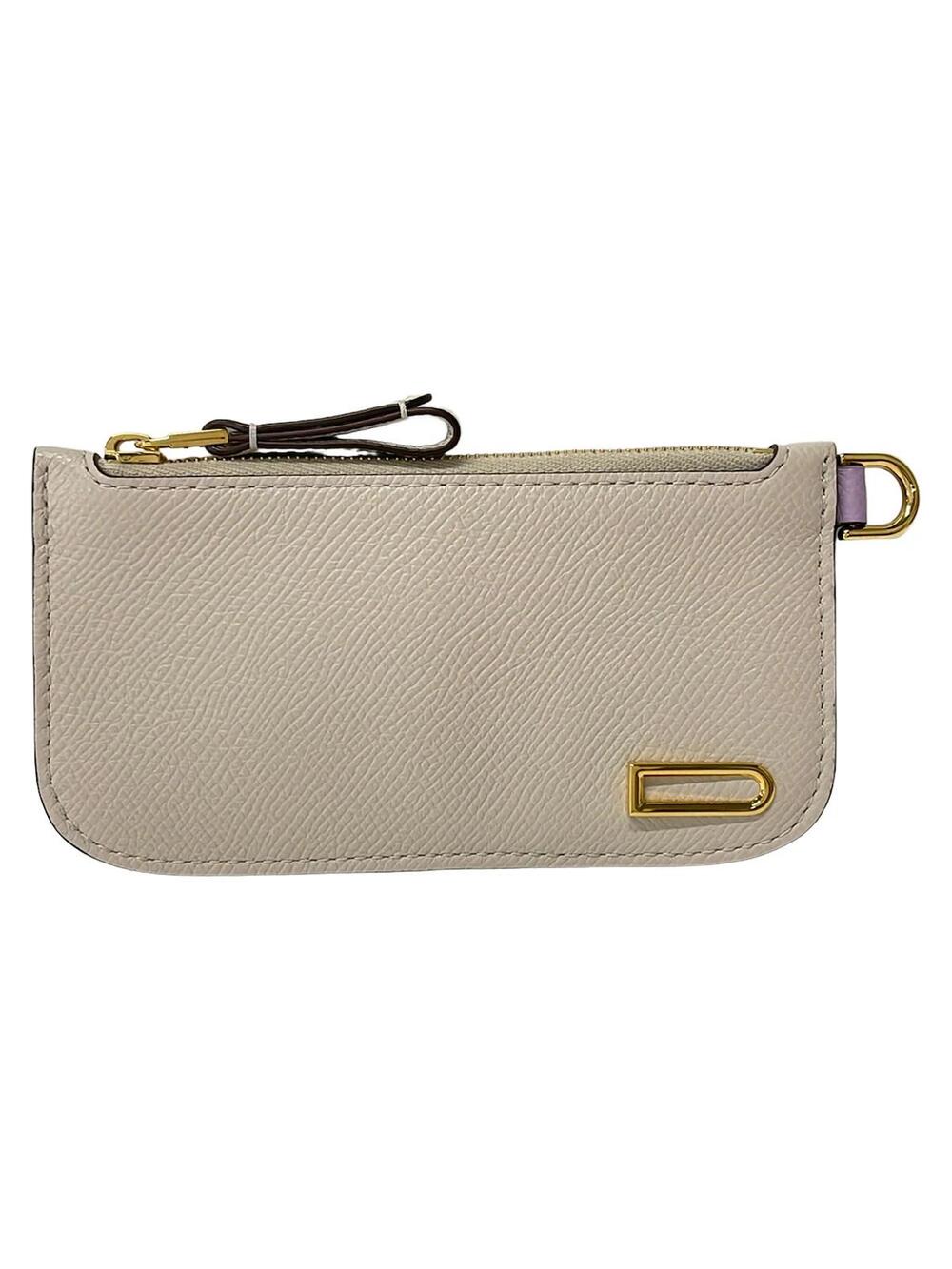 Delvaux Purple Gray Beige Leather Card #284294D61B